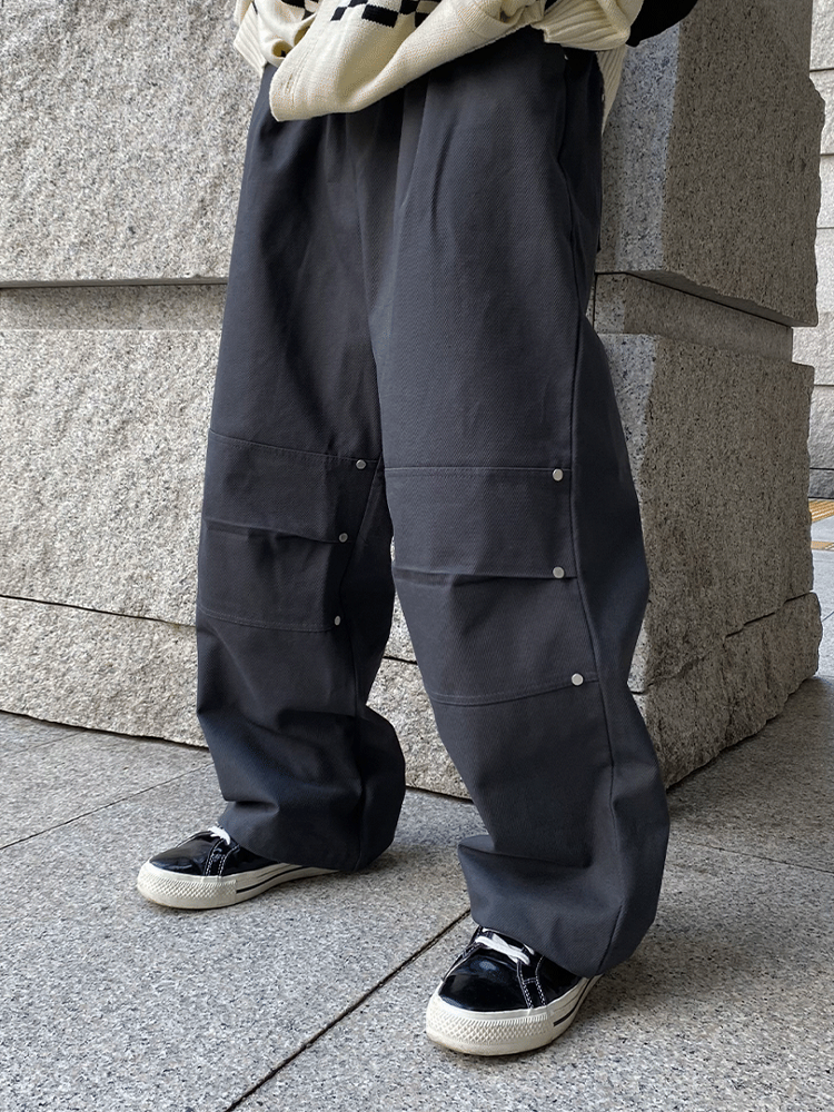 Hard rivet cotton pants (2C)