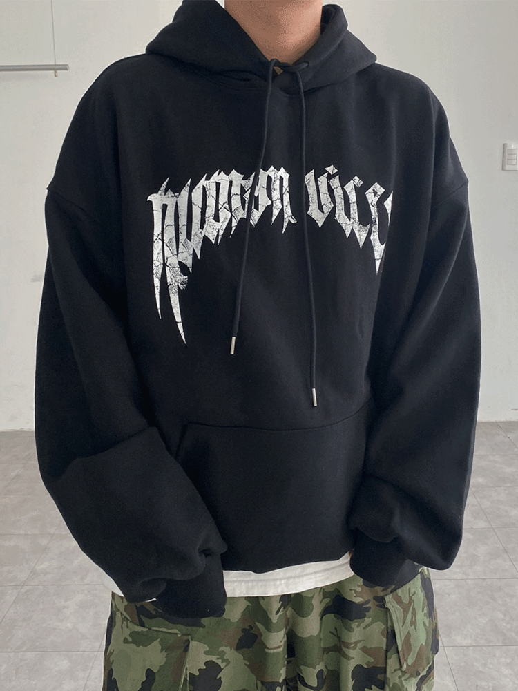 Premium lettering heavy hoodie (5C)