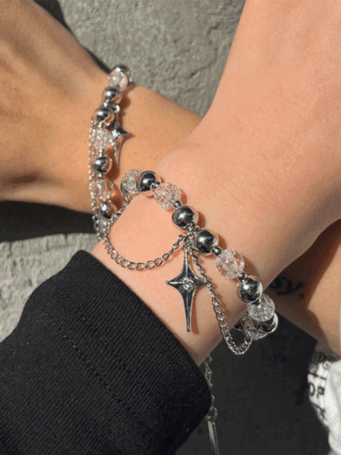 [2차 판매] Shiny layered chain bracelet
