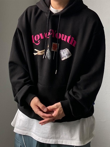 Love cotton patch hoodie